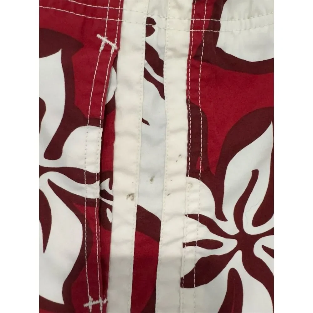 Abercrombie‎ Men's Red Floral Board Swim Shorts Size L